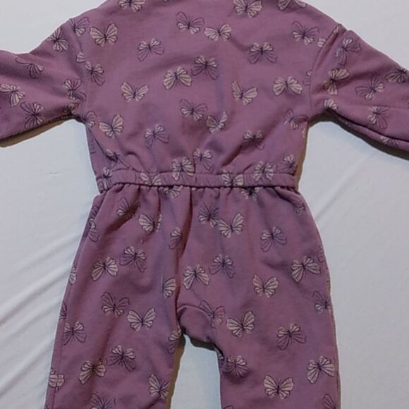 3-6 Months Carter's Girls' Purple Butterfly Romper - Picture 5 of 5